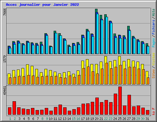 Acces journalier pour Janvier 2022